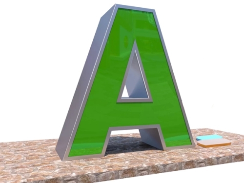 Aluminum Box Letter